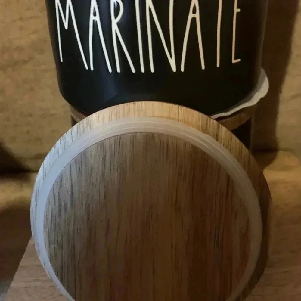 Rae Dunn Black Stackable Spice Marinate Rub‎ Set